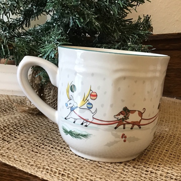 Vintage International Tableworks Japan country stoneware Christmas cup - Picture 2 of 8